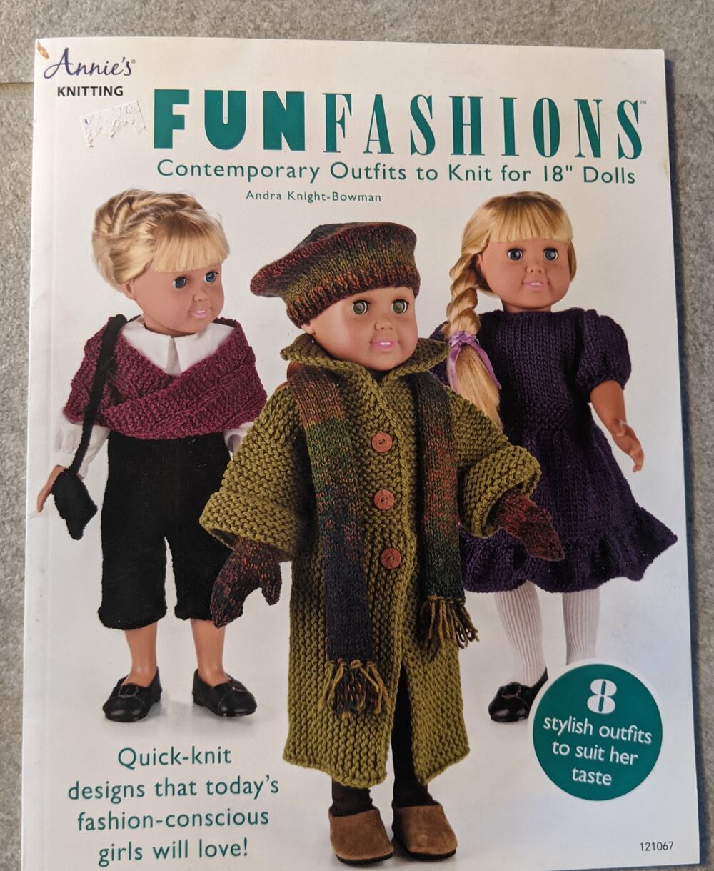 Fun Fashions Knit Outfit Pattern Book 18" Doll